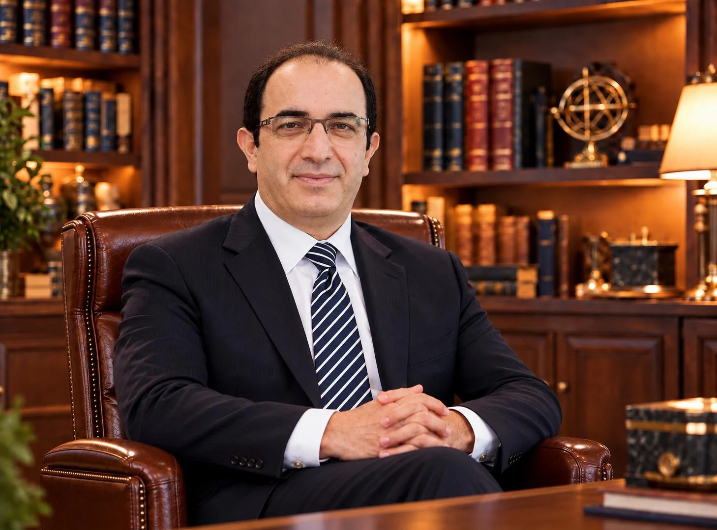 ALMERA founder Mehmet Nuri Alptekin in his office.
